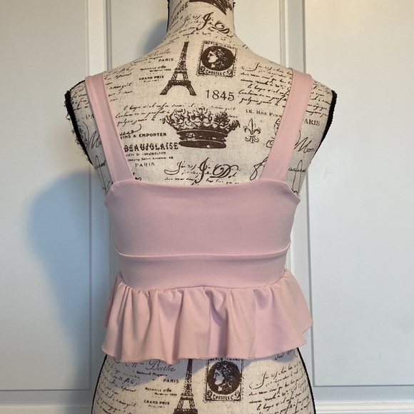 VESTIDOS RUFFLE HEM CROP TOP - Picture 5 of 5